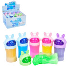 Іграшка антістрес Слайм (Лізун) №6675/5215 Crystal Mud у баночці 13/8*5см Зайчик космонавт