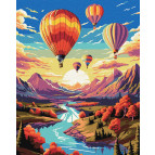 Картина по номер. на холсті 40*50см Идейка КН2897 Політ на повітряній кулі