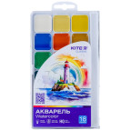 Акварельні фарби 18кол. Kite Classic пласт/уп без/п K-066