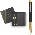 Кулькова ручка Parker 30035b24 Urban Muted Black + блокнот Набір подарунковий