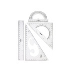 Лінійки-набір 4пр Maxi лінійка 20см + 2угольника + транспортир MX08451