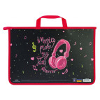 Портфель А4 Cool For School пластик на блискавці 2 вітділ. Musics MX30001-04