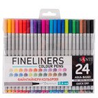 Капілярні ручки Santi лінер Fineliners набір різнокольорові 24шт 390994