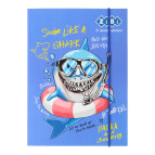 Папка для зошитів В5 ZiBi картонна на гумці Shark ZB.14961