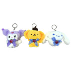 Брелок м'який плюшевий Друзі Куромі Kuromi 13см Хутро (мех), асорті №1386-3/6675