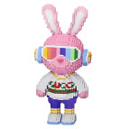 Конструктор 3D Magic Blocks Зайчик в окулярах 2670 деталей, кор. 33*24,5*8см №9193