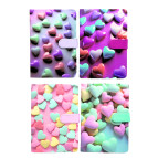 Блокнот 13*19см 126арк Лидер 808-96 Серця з магнітним клапаном