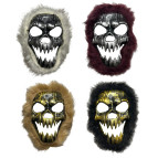 Маска Череп демонічний карнавальна Хеловін (Halloween) з хутром, асорті 1208