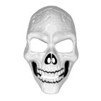 Маска Череп карнавальна біла Хеловін (Halloween) 24-494