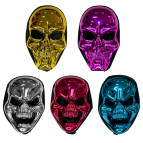 Маска Череп металізований карнавальна Хеловін (Halloween), асорті 23-000