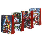Пакет подарунковий паперовий 70*50*19,5см Новорічний 2626-XXL Супер Гігант