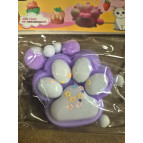 Іграшка антістрес Сквіш Таба Лапка Киці велика 7см 1шт арт1318-2 фіолет з білим