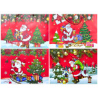 Пакет подарунковий паперовий 26*35*11см Новорічний 210-35-26-M горизонтальний