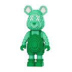 Конструктор 3D Magic Blocks Ведмідь Bearbrick зелений 1380 деталь, кор. 33*24,5*5см №8100/ZB-137