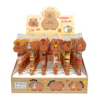 Гелева ручка Капібара автомат, з кнопкою, пише синім GP80030