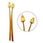 Гелева ручка з насадкою Капібара силікон асорті, пише синім №6123