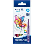 Фломастери 6 кол. Kite мод 1147 Creative з блискитками K-1147