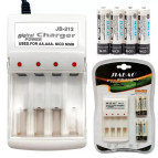Зарядний пристрій Jiabao Digital Power JB-212 + 4 акумулятора  AAA 2500mAh 0130