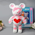 Конструктор 3D Magic Blocks Ведмідь з серцем 40см 3031 деталь, №9065-К