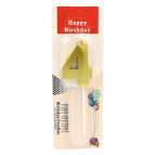 Свічка для торта золота Birthday Candles Цифра-4 5см 9369-4з