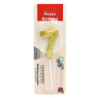 Свічка для торта золота Birthday Candles Цифра-7 5см 9369-7з