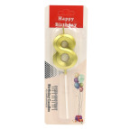 Свічка для торта золота Birthday Candles Цифра-8 5см 9369-8з