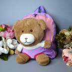 Рюкзак (ранець) м'який дошкільний малий 25*21*6см з іграшкою Ведмедик 24-2311