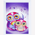 Алмазна мозаїка по номерам на холсті 20*30см Josef Otten EJS20841 Милі сови