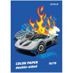 Папір кольоровий А4 15арк двосторонній Kite мод 250 Hot Wheels HW24-250