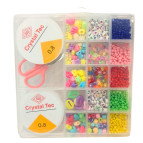 Набір бісеру та намистин у пластиковому футлярі Crystal Tec "Комірки квадратні" 16,5*17,5см №10 RS-0277