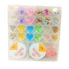 Набір бісеру та намистин у пластиковому футлярі Crystal Tec "Комірки серця" 19,5*20,5см №57