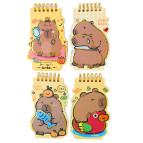 Блокнот на спіралі фігурний 9*13см 60арк Капібара, асорті SC-9-5