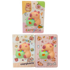 Блокнот з Сквіш Капібара А5 80арк асорті 4220-21