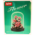 Конструктор 3D у колбі Blocks Building Пудрові троянди, 390 10,6*10,6*13,7см дет №80013