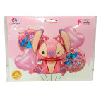 Повітряна кулька ZYBalloon набір 5шт. різного розміру, подружка Стіч-Янгол 53см 1212-5182