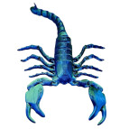 Іграшка пластик 3Д-принт Скорпіон райдужний 14см , асорті 7432