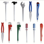 Кулькова ручка з насадкою Інструменти, пише чорним, дизайн асорті