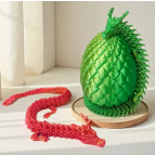 Іграшка пластик 3Д-принт Яйце 6,5см та Дракон райдужний 9см , асорті 6590