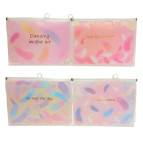 Папка А4 на блискавці zip-lock Лидер з паєтками, асорті 2400-А4