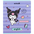 Зошит шкільний А5+ 48арк Kite предметний кл. Kuromi Англійська мова HK25-240-8