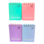 Блокнот на спіралі А7 80арк пласт обкл Pocket Notes Макарун 2476-A7/1226