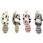 Брелок м'який плюшевий Єнот 10см Хутро (мех), асорті №9315