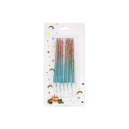 Свічки-набір для торта Party Candles 6 свічок по 11 см двокольорові WB-5/12877-214