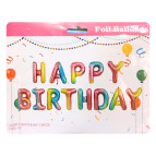 Повітряна кулька набір Happy Birthday 13шт фігурний Райдужний 40,6см 10435