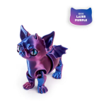 Іграшка пластик 3Д-принт Собака Чіхуа Дракончик райдужний 9см асорті 1425-12