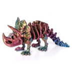 Іграшка пластик 3Д-принт Скелет Динозавр Тріцератопс Гігант райдужний 25см , асорті 1425-7