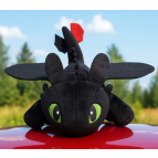 Іграшка м'яка Дракон Беззубік Чорна фурія з кріпленням на авто 20см 2070