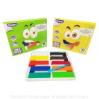 Пластилін 10кол. Modeling Clay 200гр Люкс, піддон + стек 1123