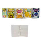 Блокнот на спіралі А7 40арк. Лидер Фрукти 3D набір 4шт А7-10