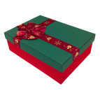 Коробка подарункова прямокутна Новорічна 29*21*9см, асорті 2909-05-L